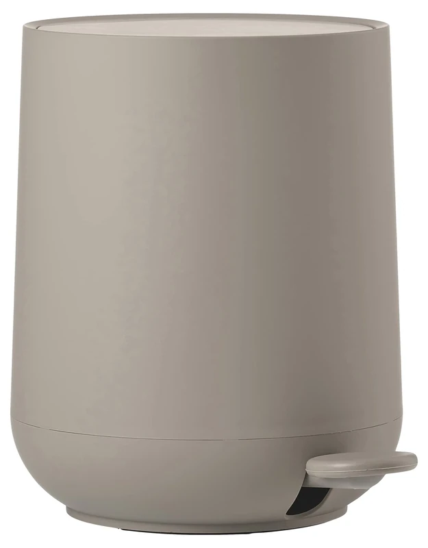 Zone Denmark Nova Pedal Bin, Cosmetic Bathroom Bin, Small Waste Bin for Bathroom, 3 Litre, Ø 20.5 cm, Height 23.5 cm, Taupe