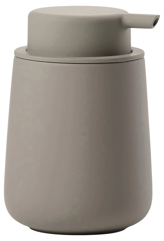 Zone Denmark Nova One Soap Dispenser, Ceramic Bathroom Soap Pump, Refillable Hand Soap, Liquid Soap & Lotion Dispenser, 250 ml, Taupe