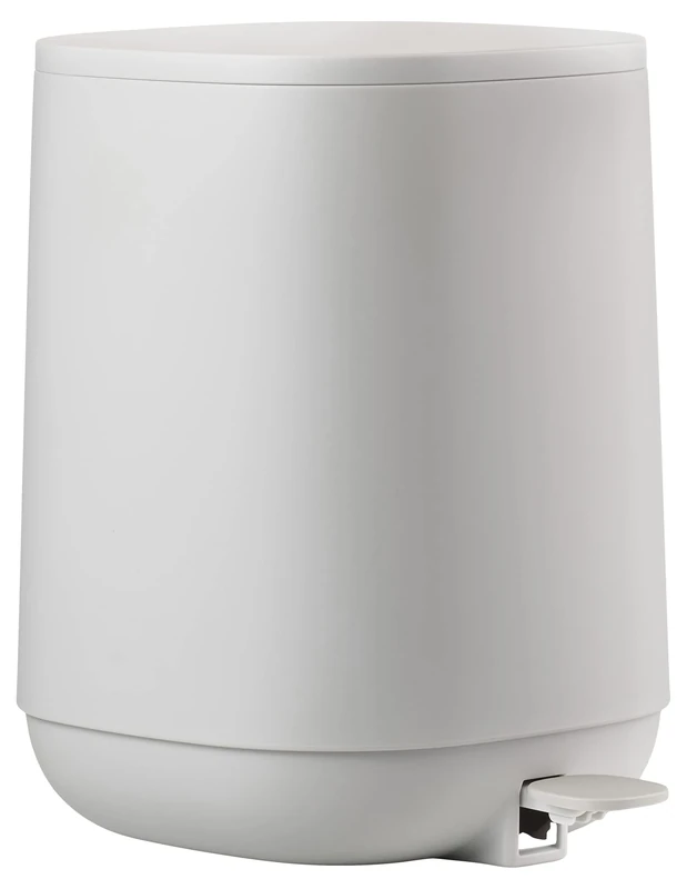 Zone Denmark Time Bathroom Waste Bin, Small Cosmetic Bin, Waste Bin with Lid, Diameter 20.8 cm, Height 27.5 cm, Capacity 3 Litres, Soft Grey