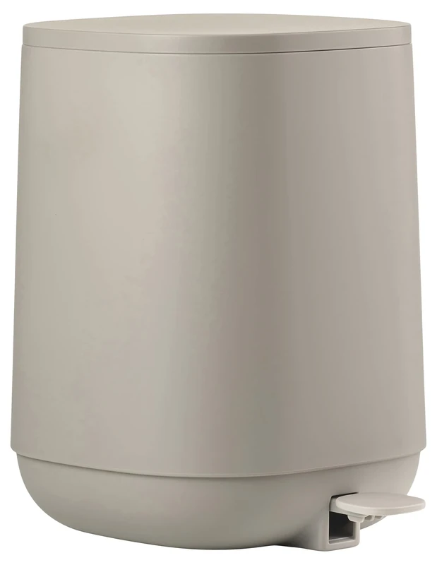Zone Denmark Time Bathroom Waste Bin, Small Cosmetic Bin, Waste Bin with Lid, Diameter 20.8 cm, Height 27.5 cm, Capacity 3 Litres, Concrete