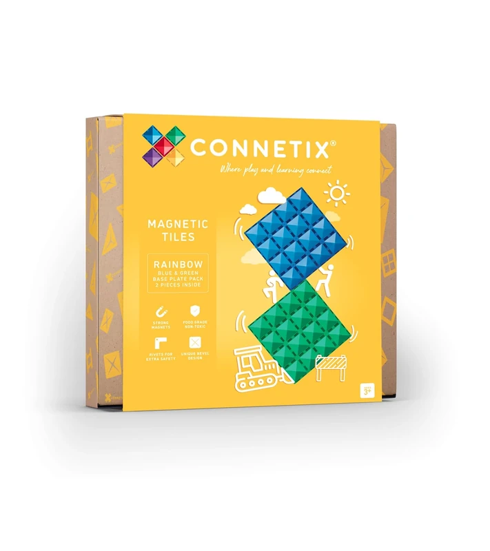 CONNETIX Rainbow Base Plate Pack, 2 Pieces