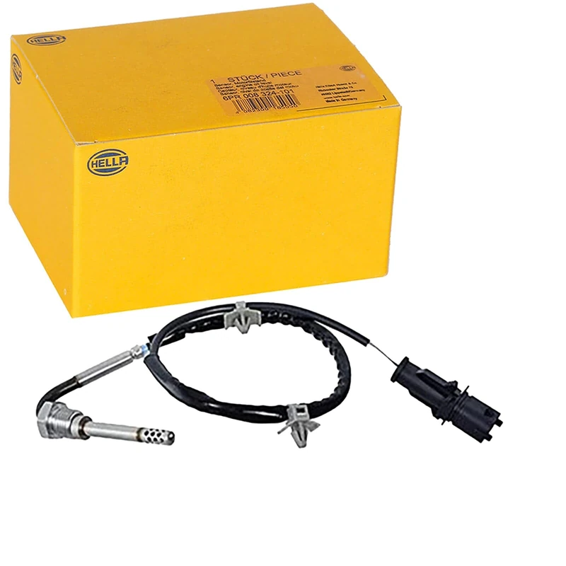HELLA 6PT 010 376-351 Sensor, Exhaust Gas Temperature - 2-Pole - Screwed - Cable: 420 mm - with Fixing Clips on Cable