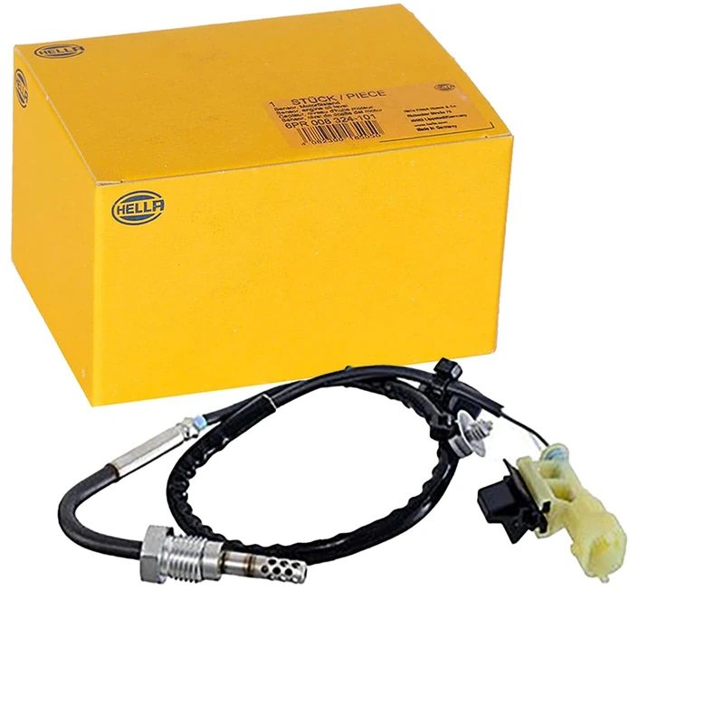 HELLA 6PT 010 376-341 Sensor, Exhaust Gas Temperature - 2-Pole - Screwed - Cable: 395 mm - with Fixing Clips on Cable