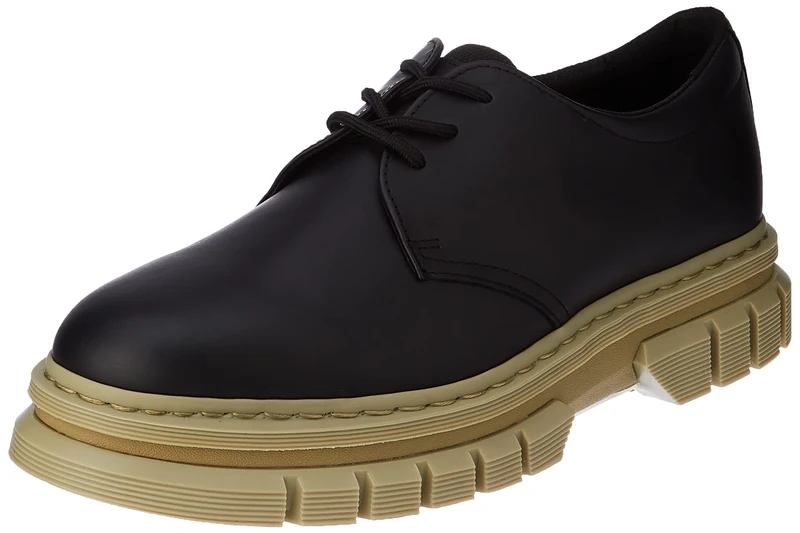 DR. MARTENS Men's Rikard 3i Sneaker, Black Lucido, 6.5 UK
