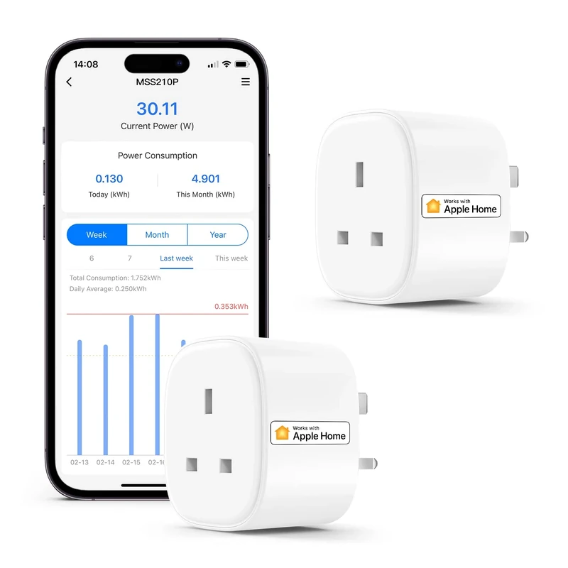 Refoss 2-Pack Smart Plug - HomeKit Siri Alexa Google WiFi Energy