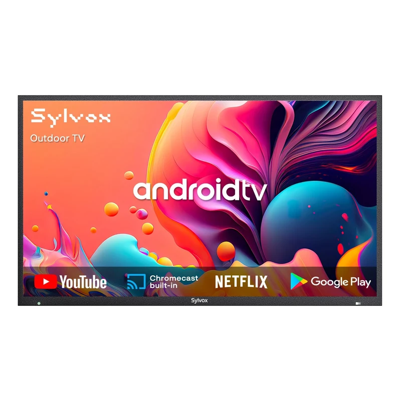 SYLVOX Outdoor TV, 4K UHD 75 Inch Smart TV, IP55 Waterproof 1000 nits Brightness for Partial Sun, Outdoor Television Powered by Android OS, Works with Voice Assistant & Screen Cast (Deck Pro)