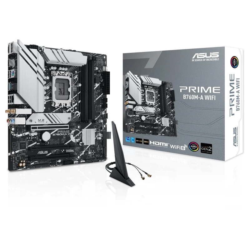 ASUS PRIME B760M-A WIFI Micro ATX Motherboard - DDR5, Wi-Fi 6
