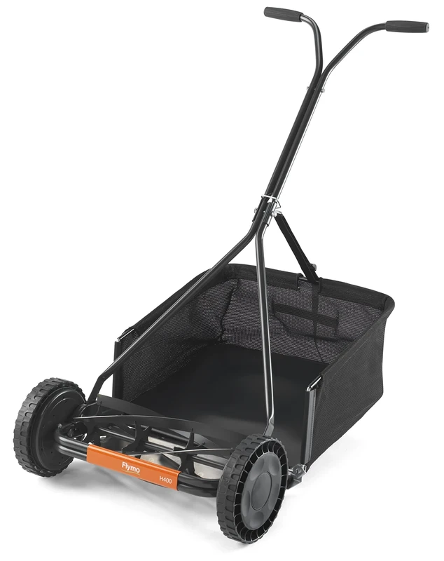 Flymo H400 Push Powered Cylinder Lawn Mower with Grass Catcher