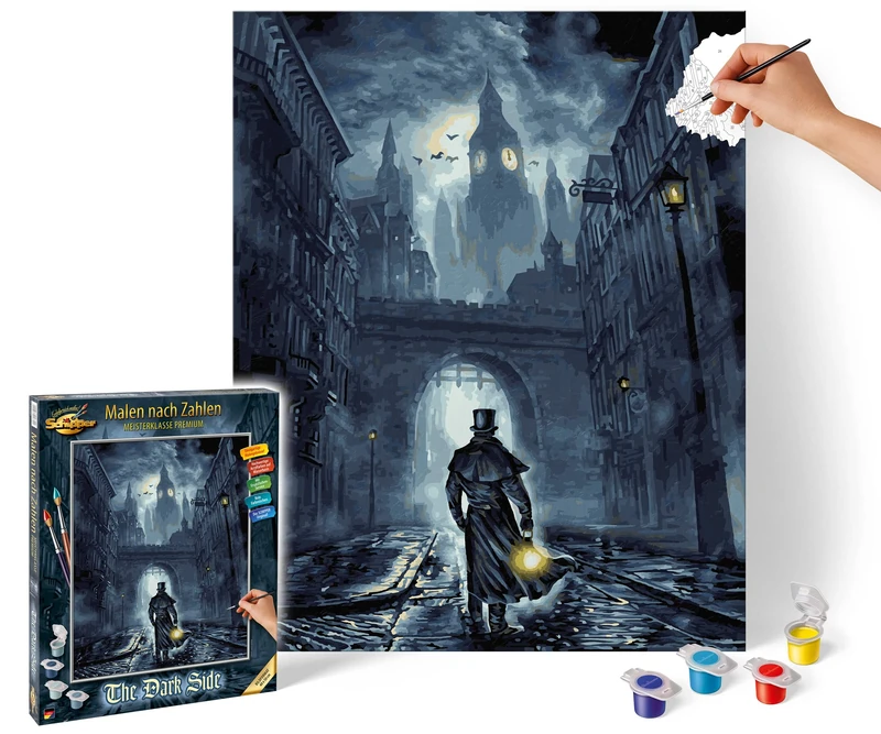 Schipper 609130889 Paint by Numbers - The Dark Side - Painting Pictures for Adults, Includes Brush and Acrylic Paints, 40 x 50 cm