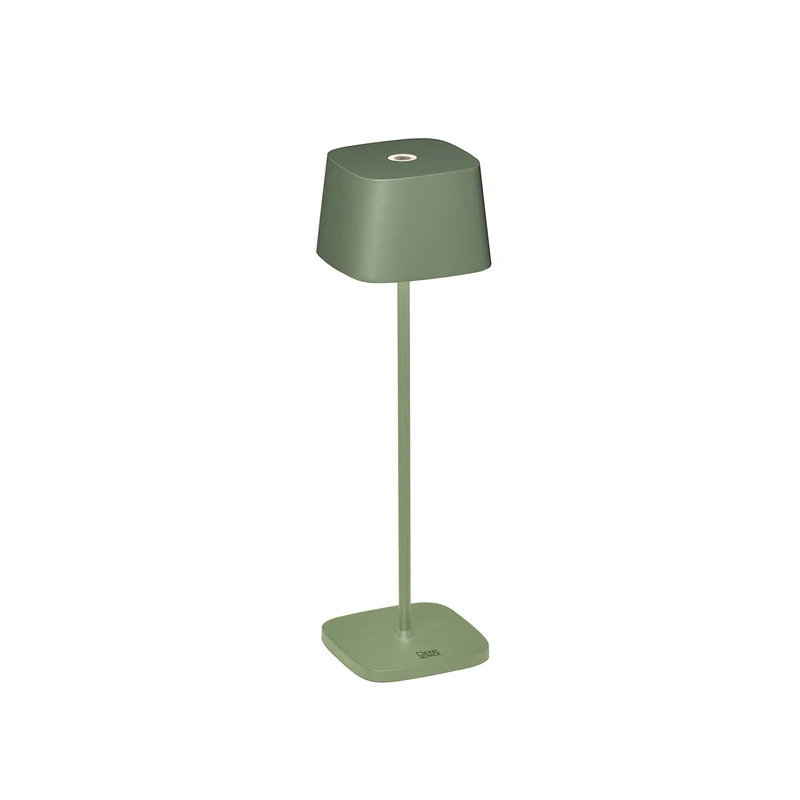 Konstsmide Rechargeable Battery Operated Cordless Table Lamp Touch Control Dimmer and 2 Colour Modes USB Charging Dock Included Battery Powered Light for Indoor or Outdoor Use, Green