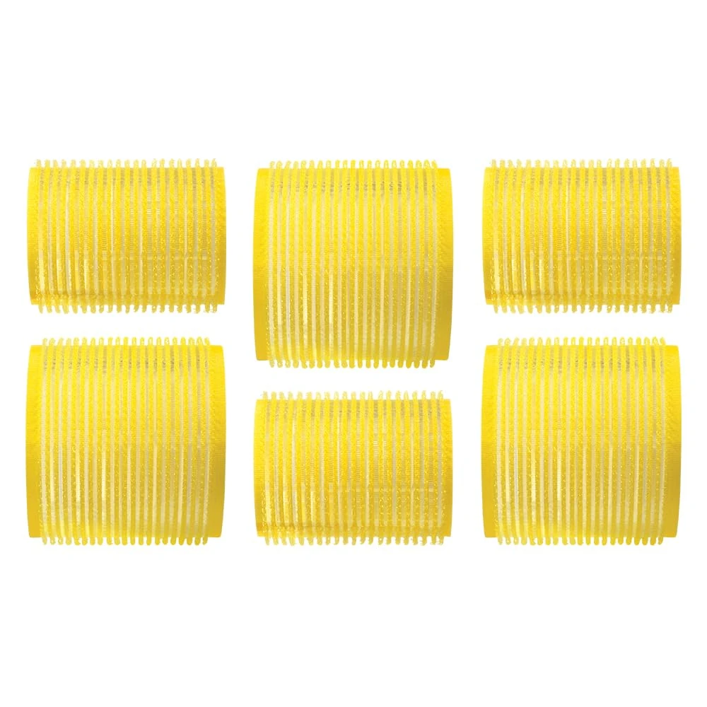 DRYBAR Drybar High Tops Self-Grip Rollers - self-grip rollers, create mega-lift & volume, two sizes; 3 medium & 3 large rollers, great for all hair types, Yellow, 1.0 count, Pack of 6