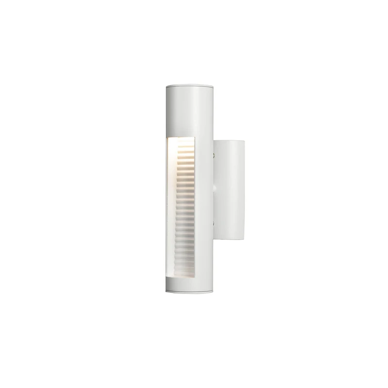 Konstsmide Outdoor Wall Light Mains Powered/Udine Down/LED High Power 1 x 12 W Lamp/Clear Acrylic/Aluminium/IP44/Outside Light White