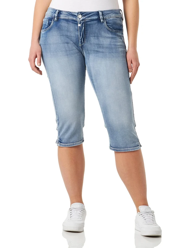 Timezone Women's Tight Aleenatz 3/4 Shorts, Aqua Blue Wash, 4