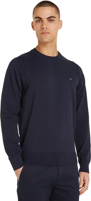 Tommy Hilfiger Men's 1985 Crew Neck Sweater Mw0mw30955 Pullovers, Blue (Desert Sky), XXL