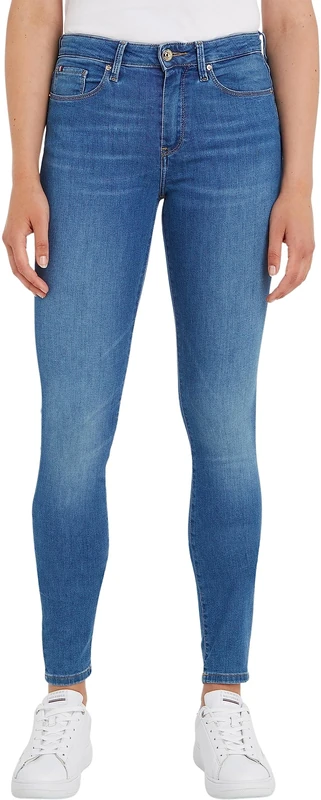 Tommy Hilfiger Women's Th Flex Como Skinny Rw a Izzy Ww0ww34297 Denim Pants, Denim (Izzy), 25W / 30L