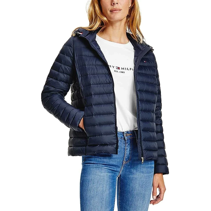 Tommy Hilfiger Women's Heritage Lw Down Jacket Ww0ww34299 Down Jackets, Blue (Desert Sky), XXS