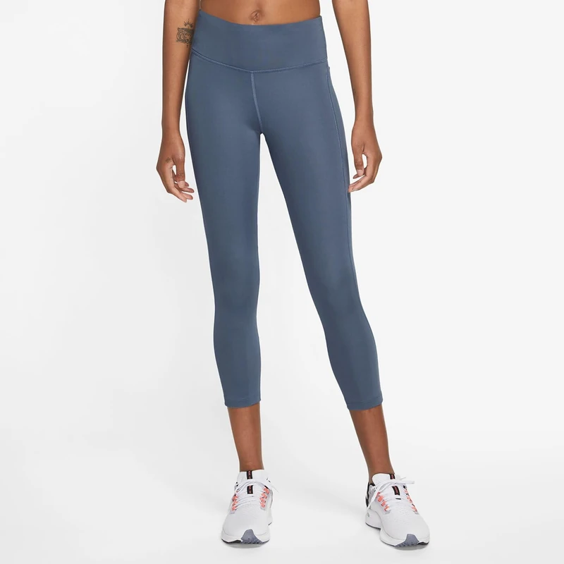 Nike Df Fast Crop Leggings Diffused Blue/Reflective Silv XS
