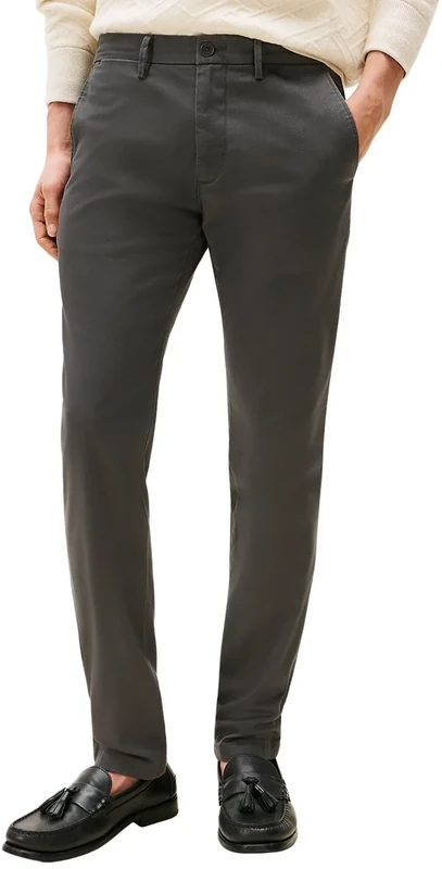 Tommy Hilfiger Men’s Core Bleecker 1985 Pima Cotton Chinos, Grey (Dark Ash), 36W/30L