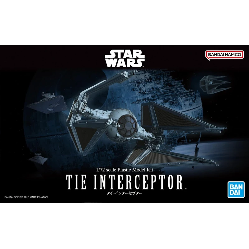 Revell 01212 TIE Interceptor Bandai (Click System) 1:72 Scale Unbuilt/Pre-coloured/Click-Together (Non-Glue) Plastic Model Kit