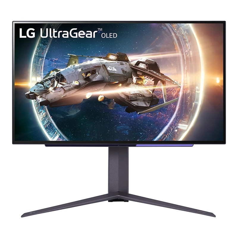 LG UltraGear 27GR95QE - 27 inch OLED Gaming Monitor QHD (2560 x 1440), 240Hz Refresh Rate, 0.03ms (GtG) Response Time, Anti-glare, AMD FreeSync Premium, NVIDIA G-SYNC Compatible, HDMI 2.1