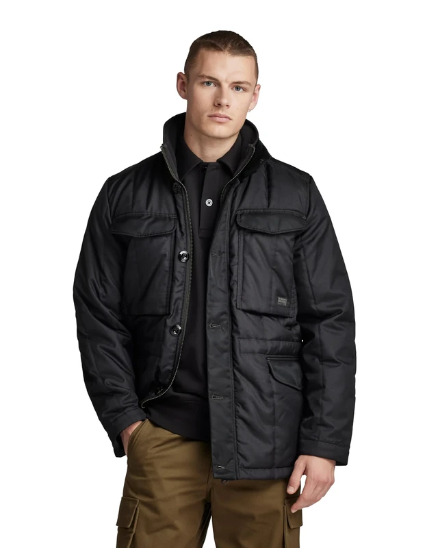 G-Star Men's Field Jacket, Multicolour (dk black/asfalt D23647-D415-7242), XL