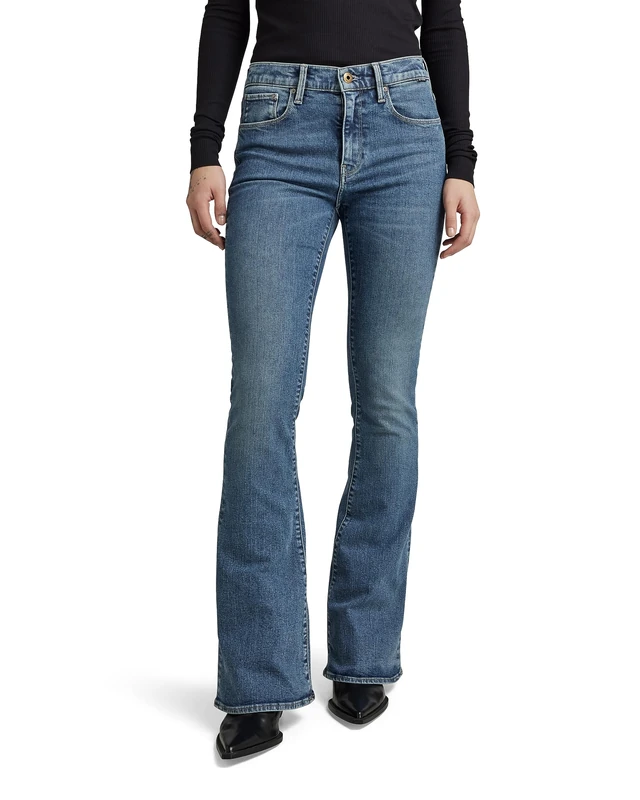 G-STAR 3301 Flare Jeans Skinny Flare Women's , Blue (Faded Miami Blue D21290-d188-g141) , 28W / 32L