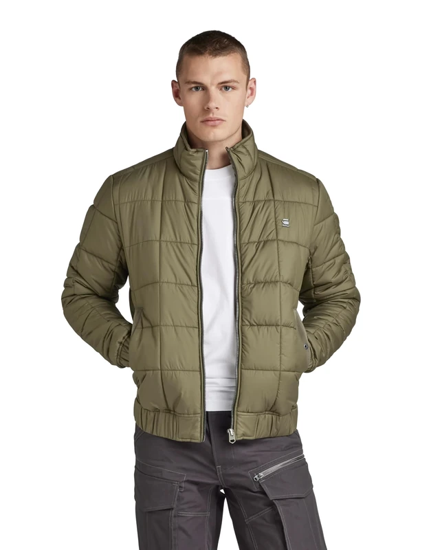 G-Star Men's Meefic quilted jkt, Green (shadow olive D23965-B958-B230), S