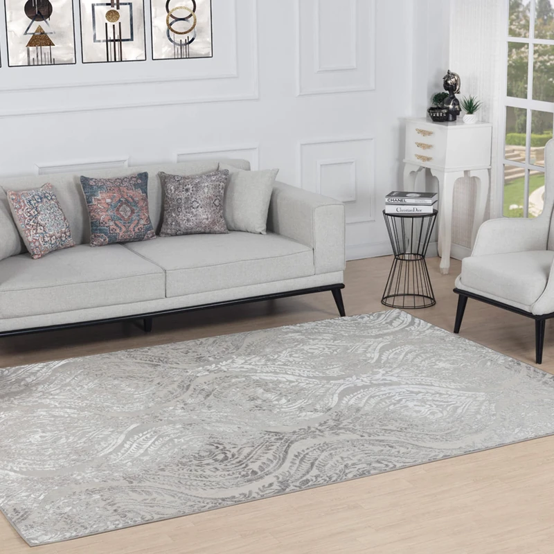 Livabliss Meknes Vintage Rug - Area Rugs for Living Room 120x170 cm, Bedroom - Scandi Neutral Rugs, Traditional Patterned Boho Style, Natural Easy Care Pile - Large Rug, Light Beige