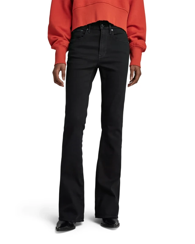 G-STAR 3301 Flare Jeans Skinny Flare Women's , Black (Pitch Black D21290-b964-a810) , 26W / 30L