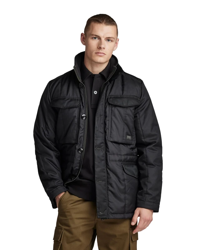 G-Star Men's Field Jacket, Multicolour (dk black/asfalt D23647-D415-7242), M