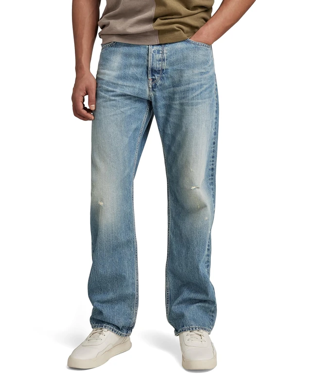 G-Star Men's Dakota Regular Straight Jeans, Blue (antique faded niagara destroyed D23691-D315-D886), 34W / 32L