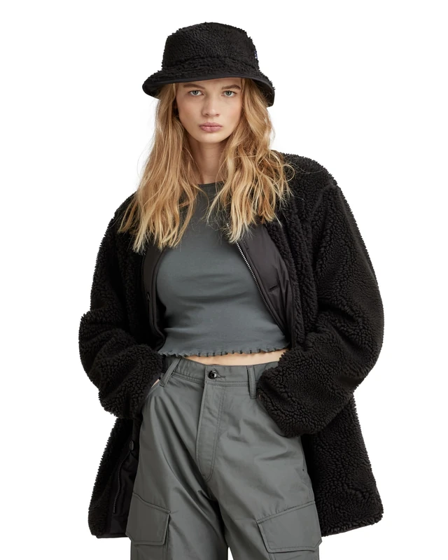 G-Star Women's Long Teddy wmn, Black (dk black D23547-D416-6484), L