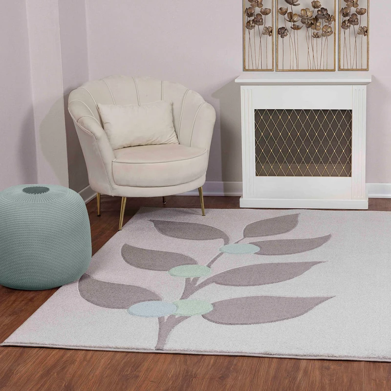 Livabliss Bordeaux Abstract Rug - Area Rugs Living Room 160x213 cm, Dining Room, Lounge, Kitchen, Bedroom - Modern Marble Large Rug, Soft Luxurious Easy Care Medium Pile, Grey, Green and Blue