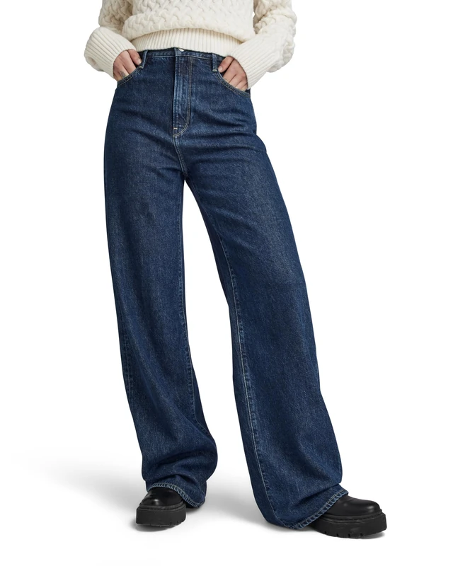 G-Star Women's Deck 2.0 High Loose Jeans, Blue (worn in blue pool D23591-D442-G136), 30W / 34L
