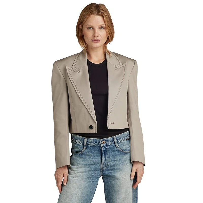 G-Star Women's Cropped Blazer , Grey (elephant skin D23516-C962-G106), XXS