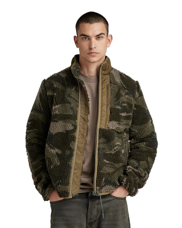 G-Star Men's Fleece jkt, Multicolour (turf woodland camo D23614-D417-D435), M