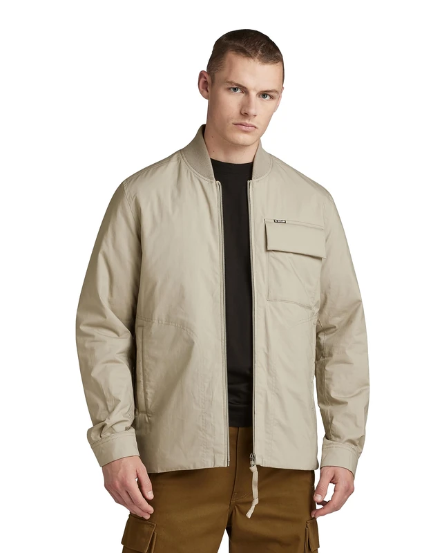 G-Star Men's Lofty Padded Overshirt, Grey (elephant skin D23661-4481-G106), L