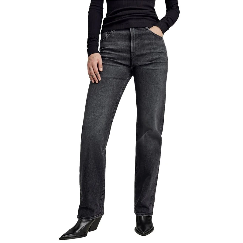 G-Star Women's Viktoria High Straight Jeans, Black (worn in black moon D23959-B479-G108), 26W / 30L
