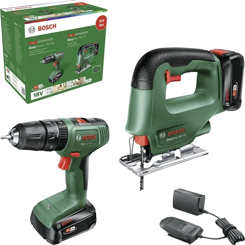 Bosch Home and Garden EasyImpact 18V-40 + EasySaw 18V-70 06039D810A Cordless Device Tool Kit