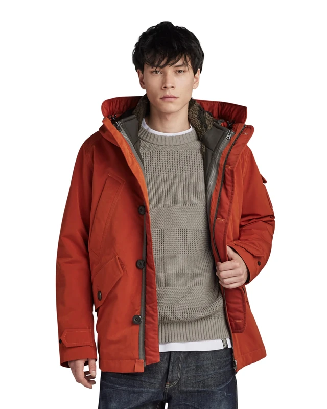G-Star Men's 2-in-1 Adaptable Vodan Jkt, Orange (rooibos tea D22521-C408-G052), L