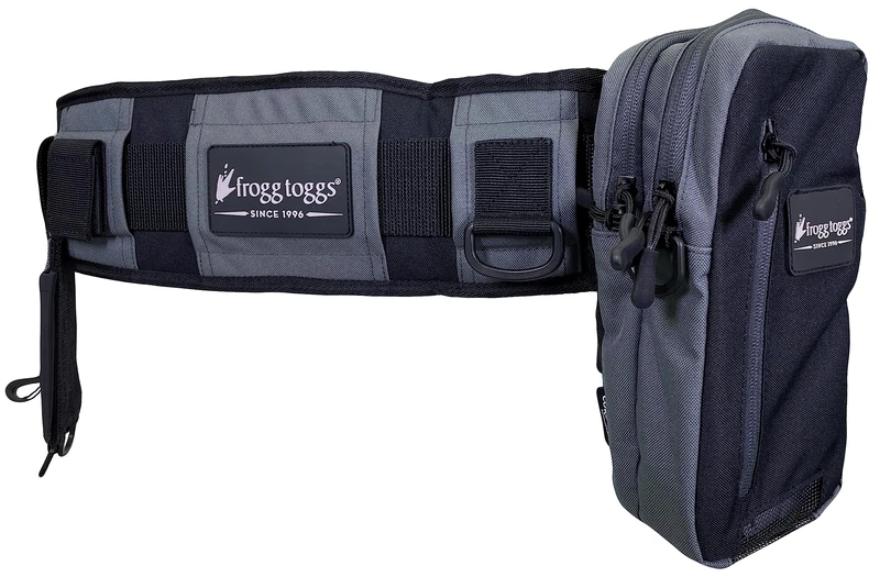FROGG TOGGS Unisex-Adult Pursuit Fishing Wading Belt, Black, One Size