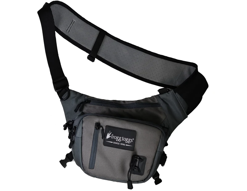 FROGG TOGGS Flats Sling Pack, Easy Hands-Free Tackle Storage Bag with Built-in Rod Support