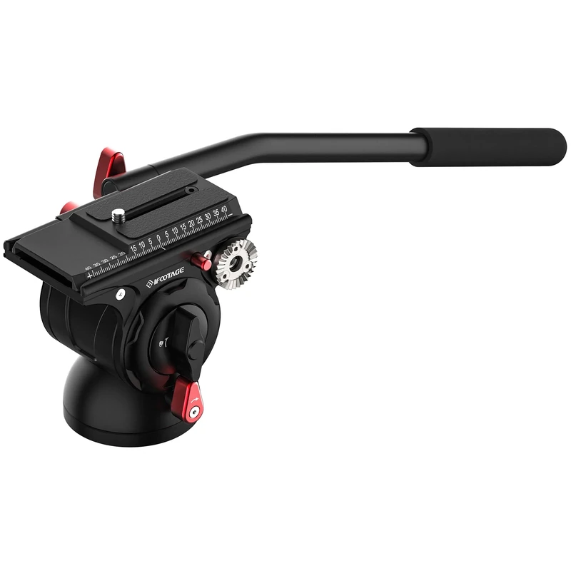 IFOOTAGE Video Fluid Head Komodo K5S, Aluminum Video Head for Tripod Monopod, Camera Fluid Head Mount for DSLR Camera, Camcorder, Monopod & Tripod, Payload 5KG/11LB