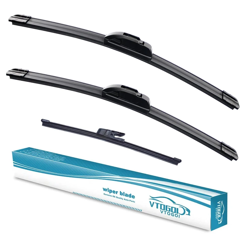 VTOGOI Wiper Blades With Rear Wiper Blades Set For Hyundai Veloster 2012-2017,Automotive Replacement Windshield Wiper Blades, That Meet OEM Quality Easy DIY Install 26"+18"+9"(Set of 3)