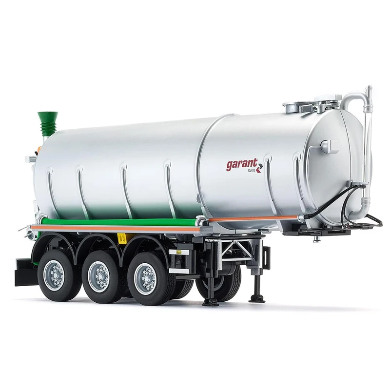 WIKING 077655 Kotte Tank Semi-Trailer Garant TSA 30,000, Model, 1:32, Metal/Plastic, For Ages 14+, Multiple Features, Telescopic Supports, Functional Lift Axle, Silver
