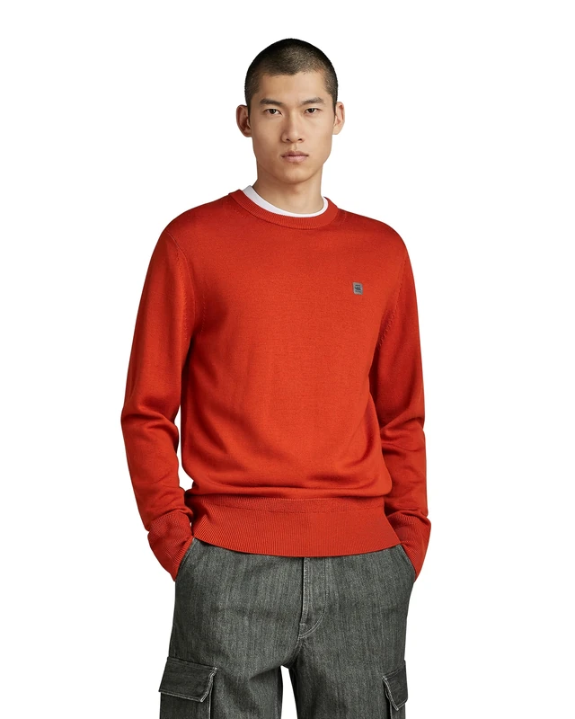 G-Star Men's Premium Core Knitted Sweater, Orange (rooibos tea D21931-B692-G052), L