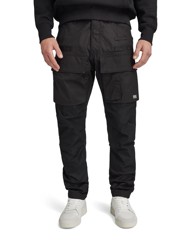 G-Star Men's 3D Regular Tapered Cargo Pants, Black (dk black D23636-D384-6484), 30W / 32L