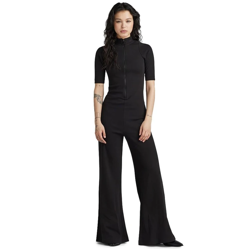 G-Star Women's Wide leg jumpsuit ss, Black (dk black D23981-D275-6484), L