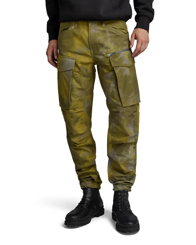 G-Star Men's Rovic Zip 3D Regular Tapered Pants, Multicolour (tobacco blurry camo D02190-D326-G143), 35W / 32L