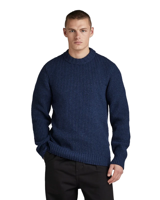 G-Star Men's Chunky r knit, Blue (rank blue D23536-D170-868), S